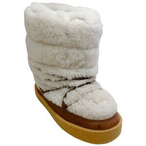Isabel Marant Ecru Shearling Zimlee Boots